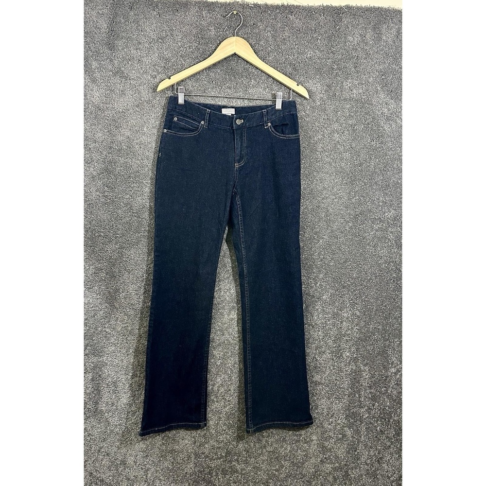 J Jill Jeans Womens 4 Blue Authentic Fit Flared Dark Wash Denim Stretch